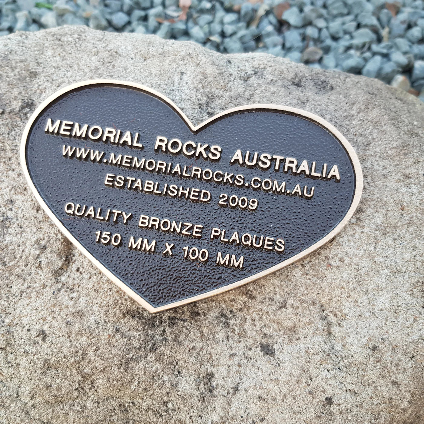 Quality Bronze Plaque for two names 380mm x 280mm – Memorial Rocks Australia