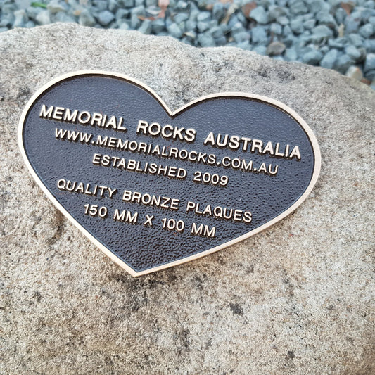 Quality Bronze Plaque Size 200mm x 150mm – Memorial Rocks Australia
