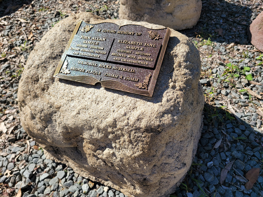 Memorial Rock Urn 1762  Large Double Natural Riversand