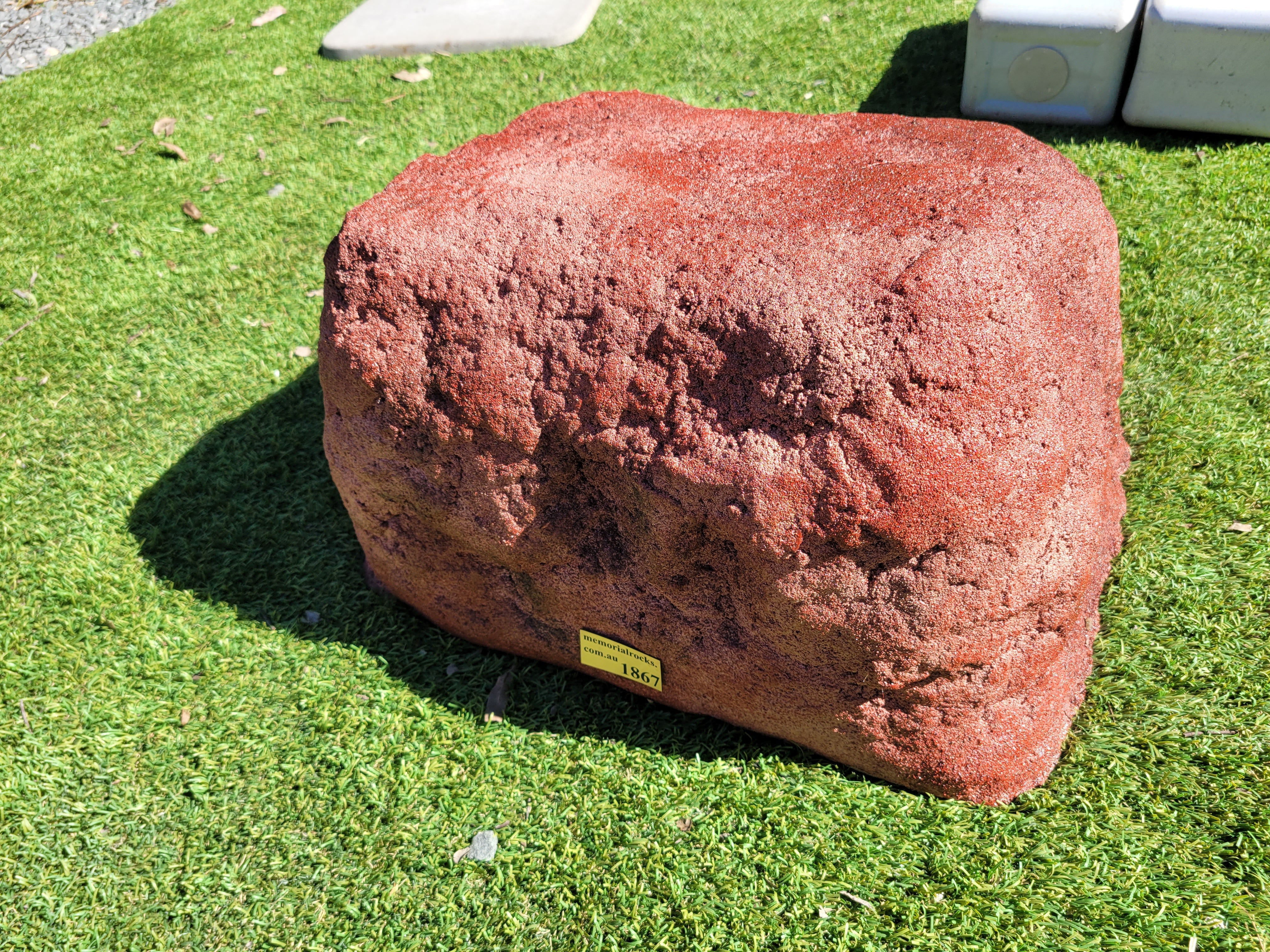 Memorial Rock Urn 1867 Large Double Pink / Red
