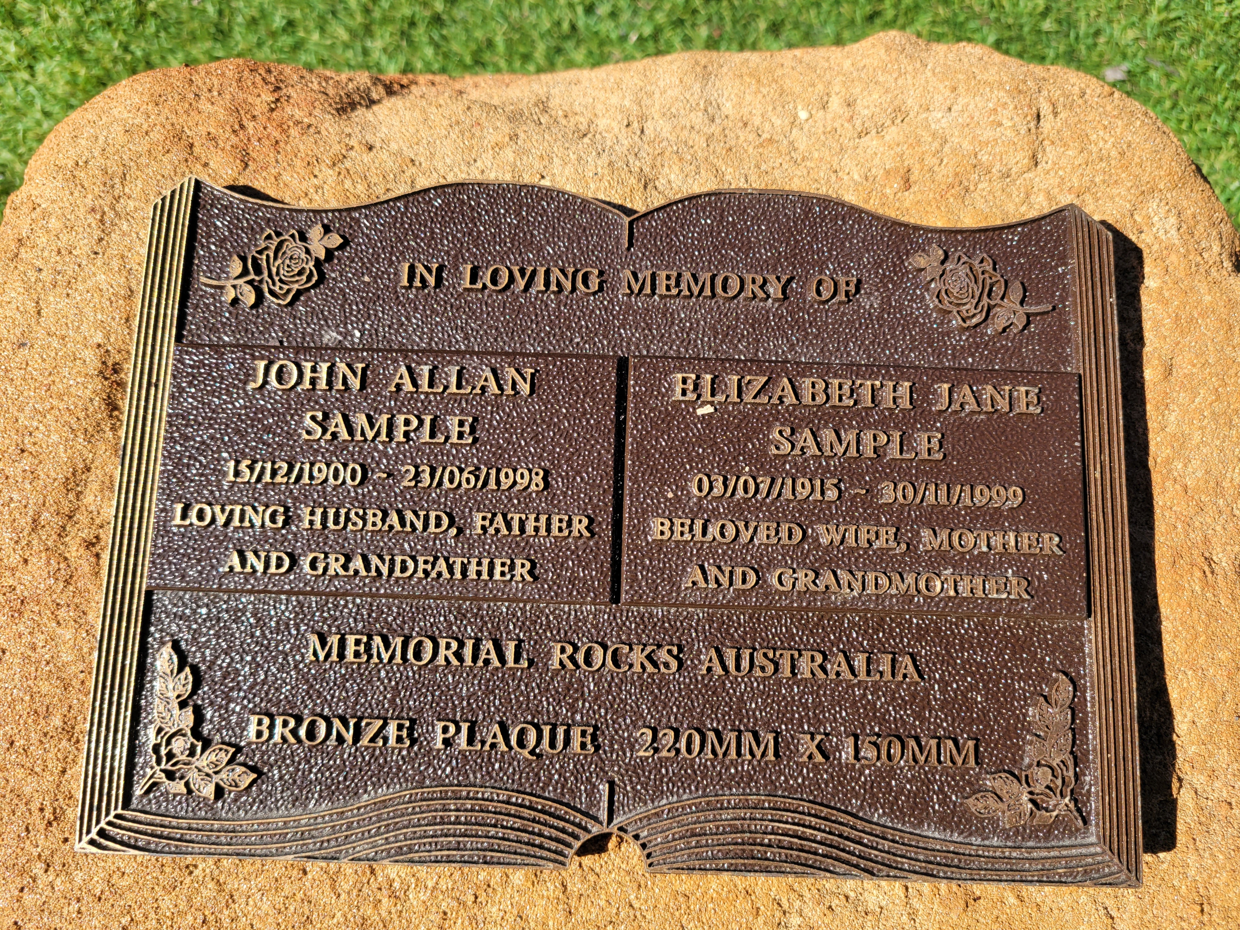 Memorial Rock Urn 1870 Large Double Sandstone