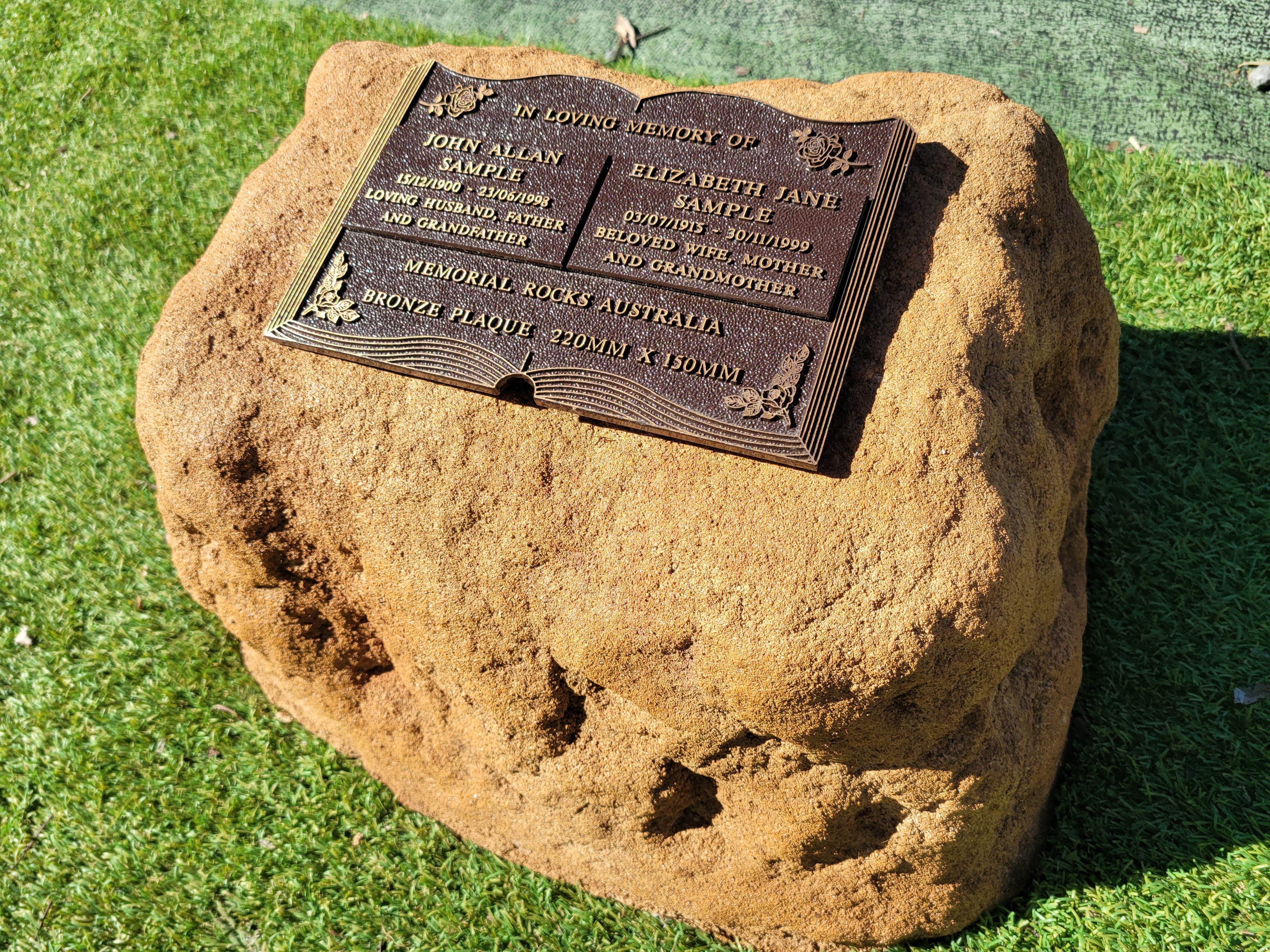 Memorial Rock Urn 1871 Large Double Sandstone