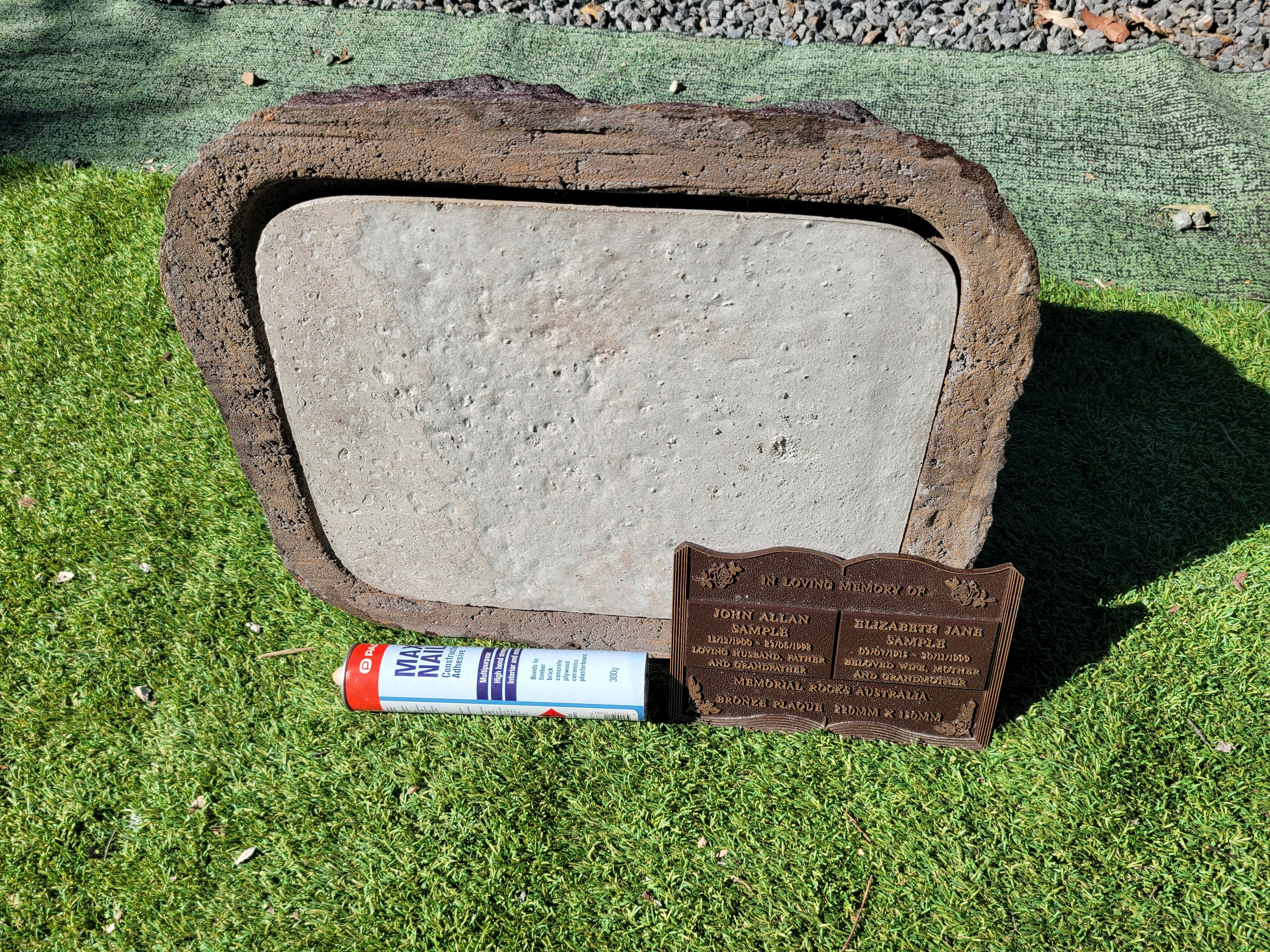 Memorial Rock Urn 1872 Large Double Charcoal/ Black