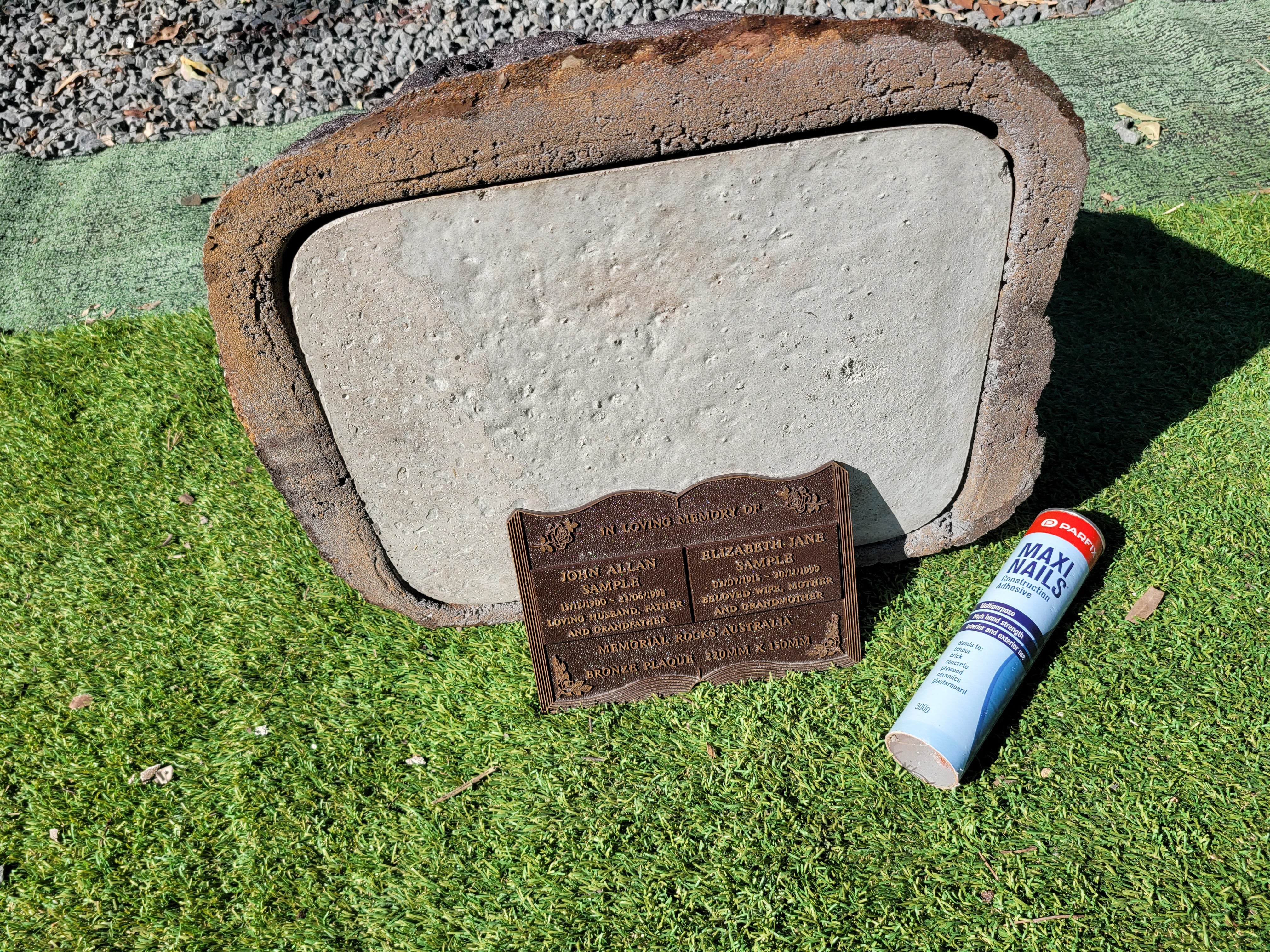 Memorial Rock Urn 1874 Large Double Charcoal/ Black