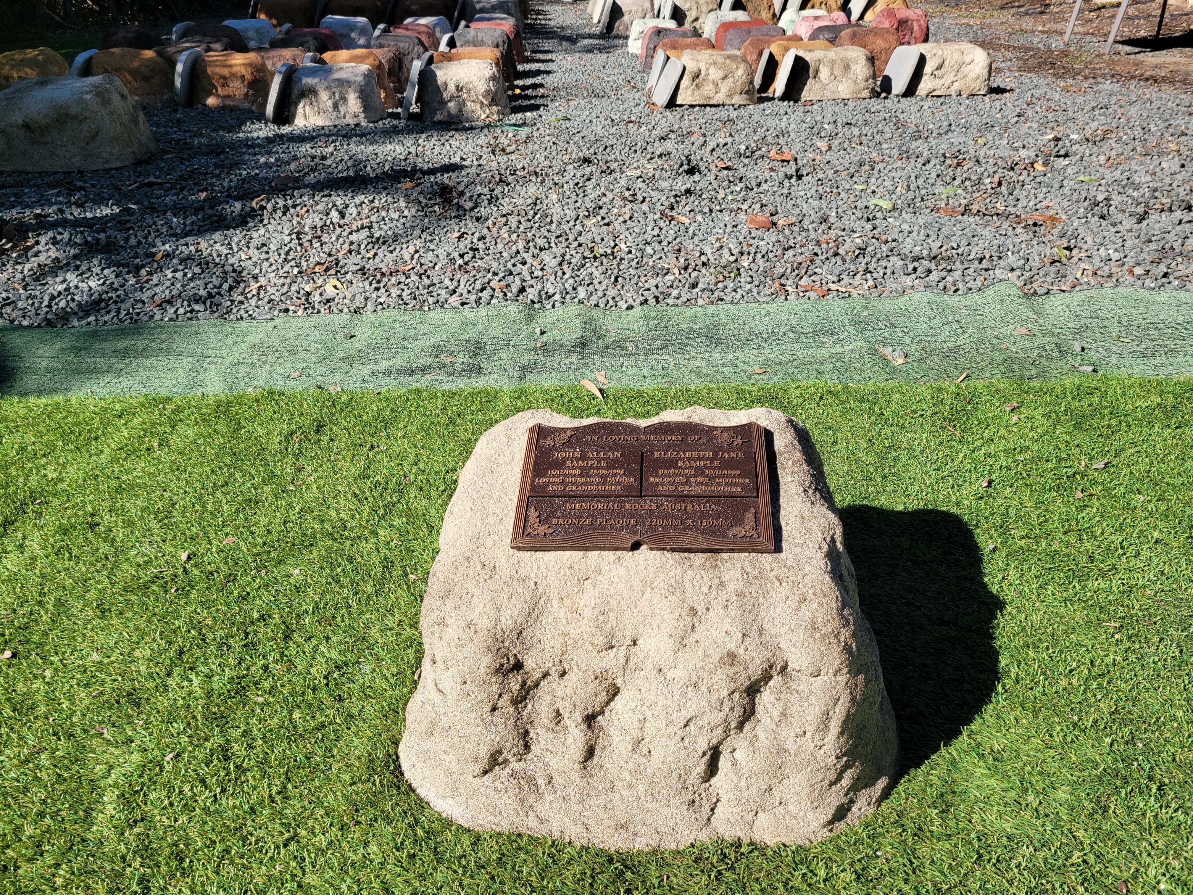 Memorial Rock Urn 1878 Large Double Natural Riversand