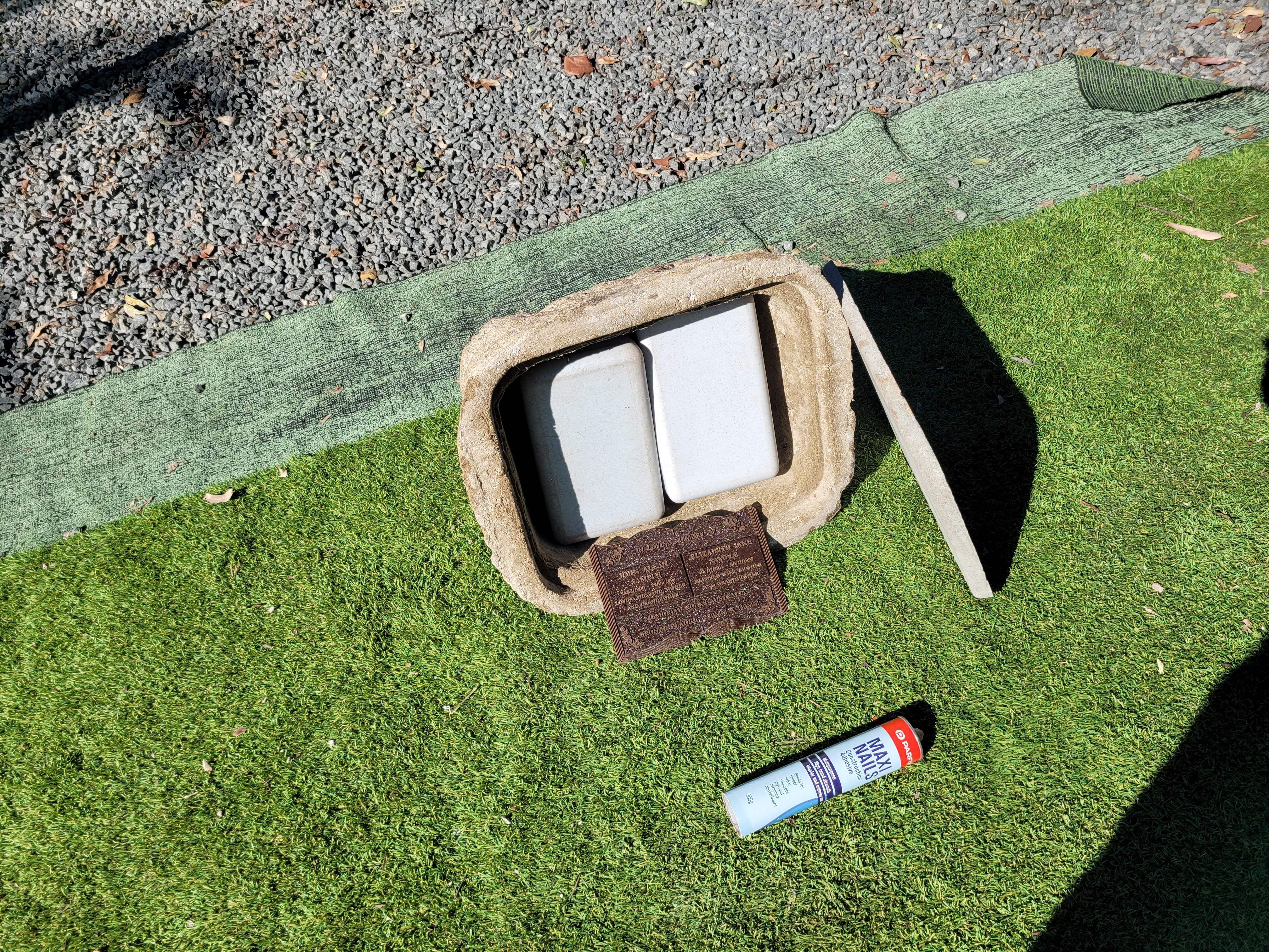 Memorial Rock Urn 1879 Large Double Natural Riversand