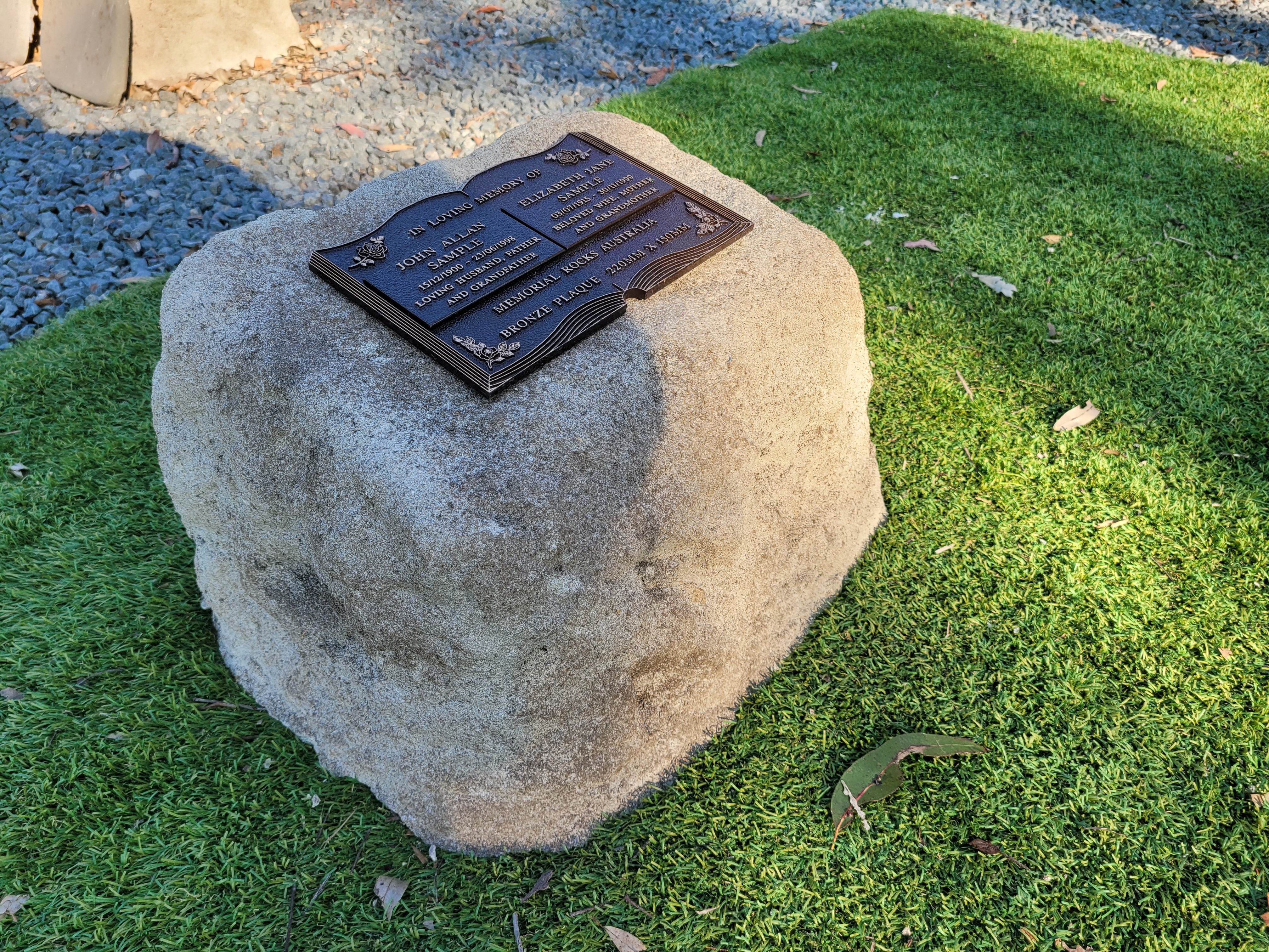 Memorial Rock Urn 1909 Large Double Natural Riversand