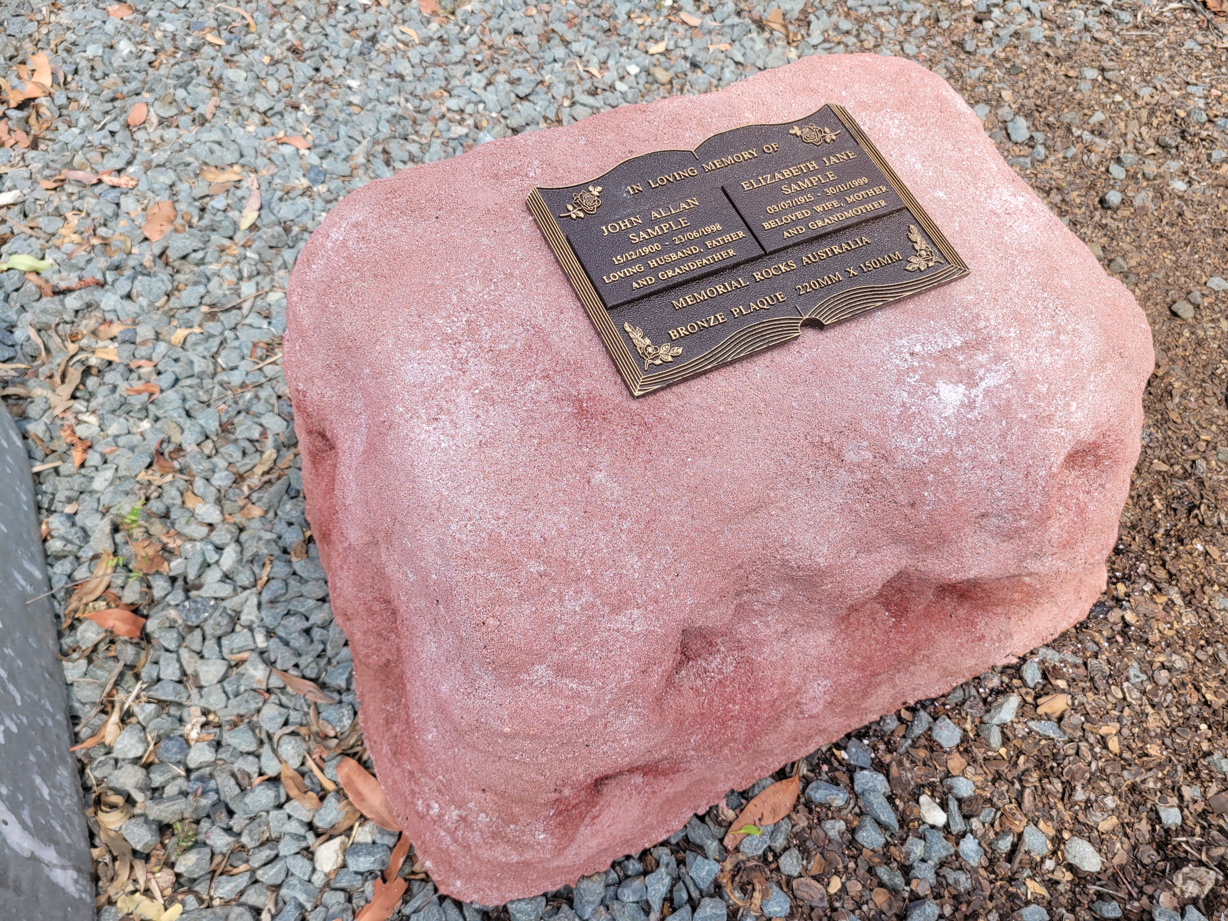 Memorial Rock Urn 1920 Extra-Large  Pink / Red