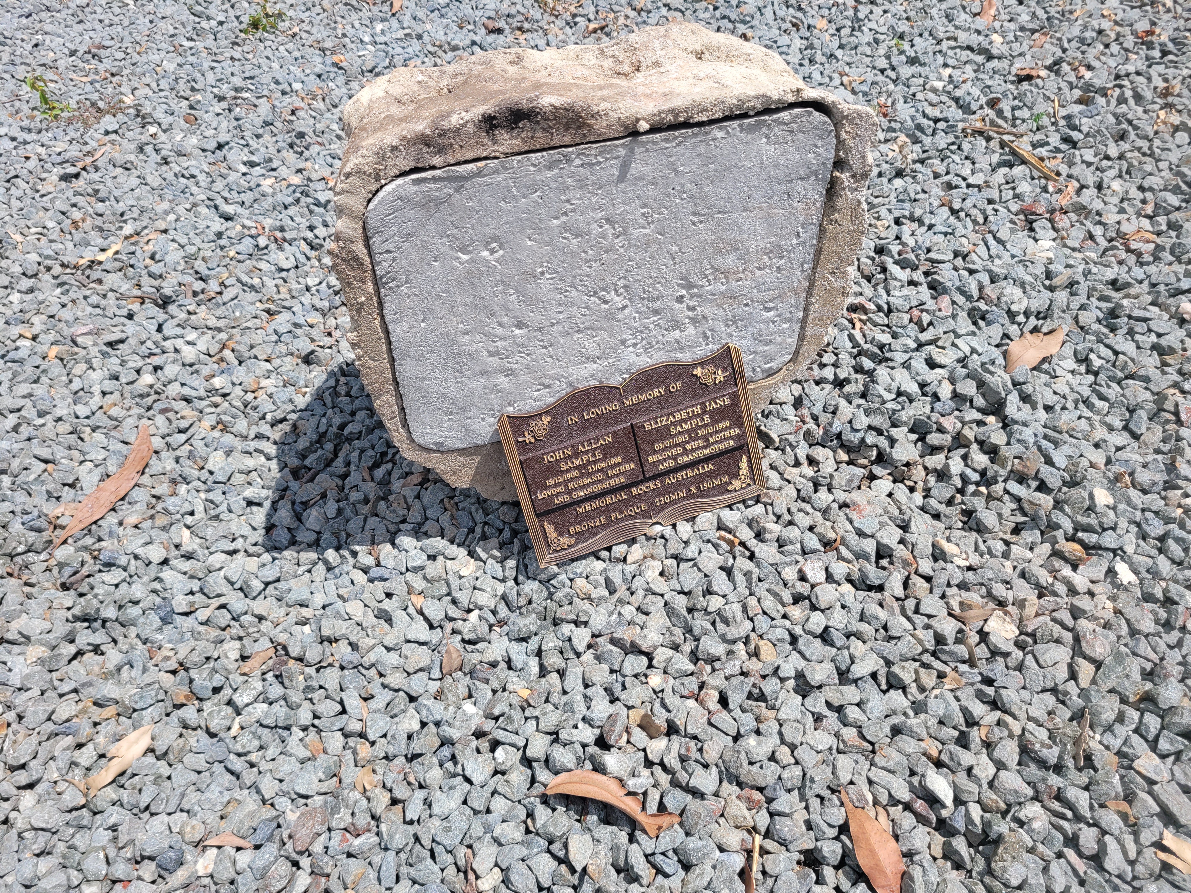 Large Memorial Rock Urn with Vase. 2055 Novelty