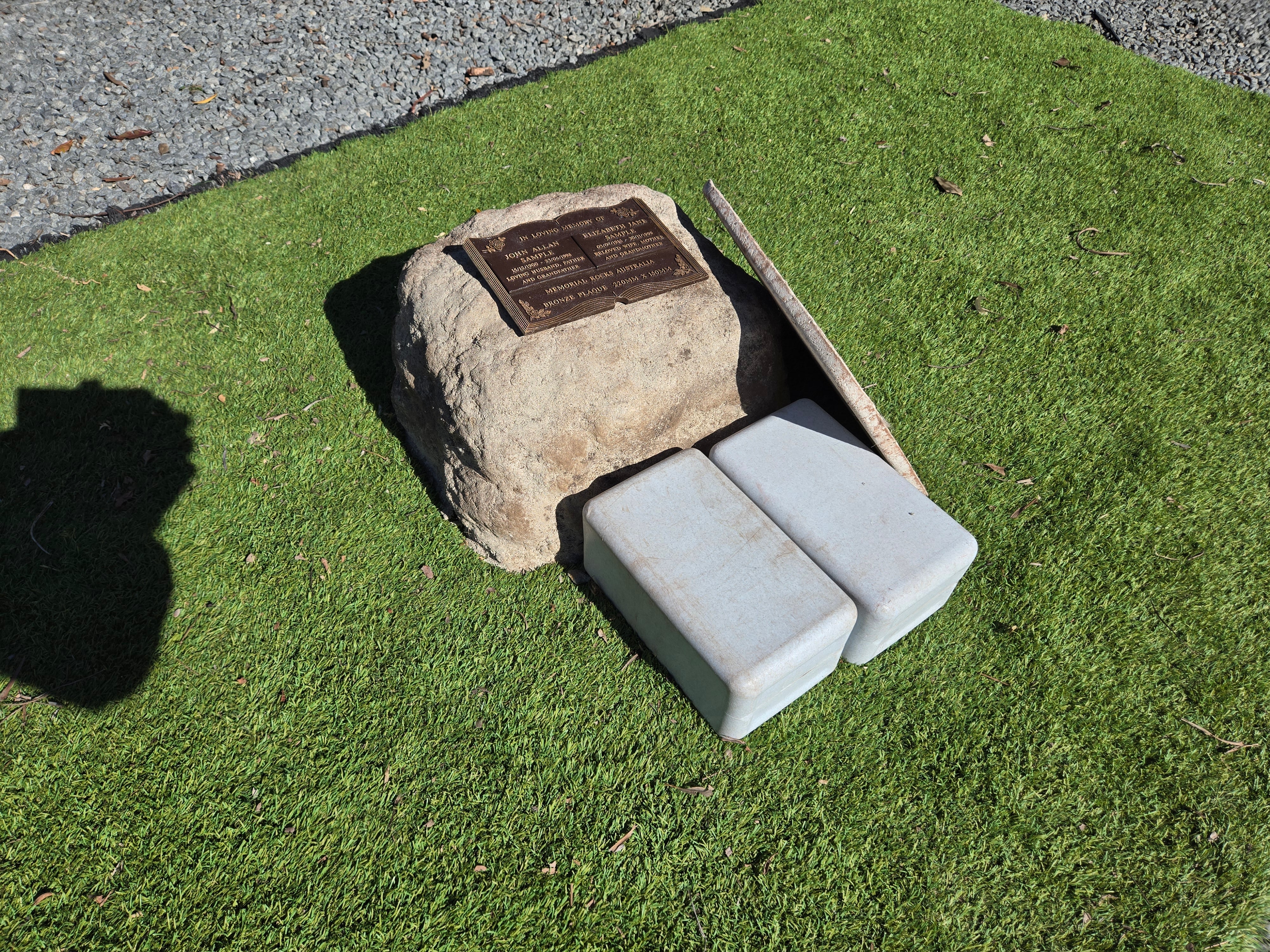 Memorial Rock Urn 2168 Large Double Natural Riversand