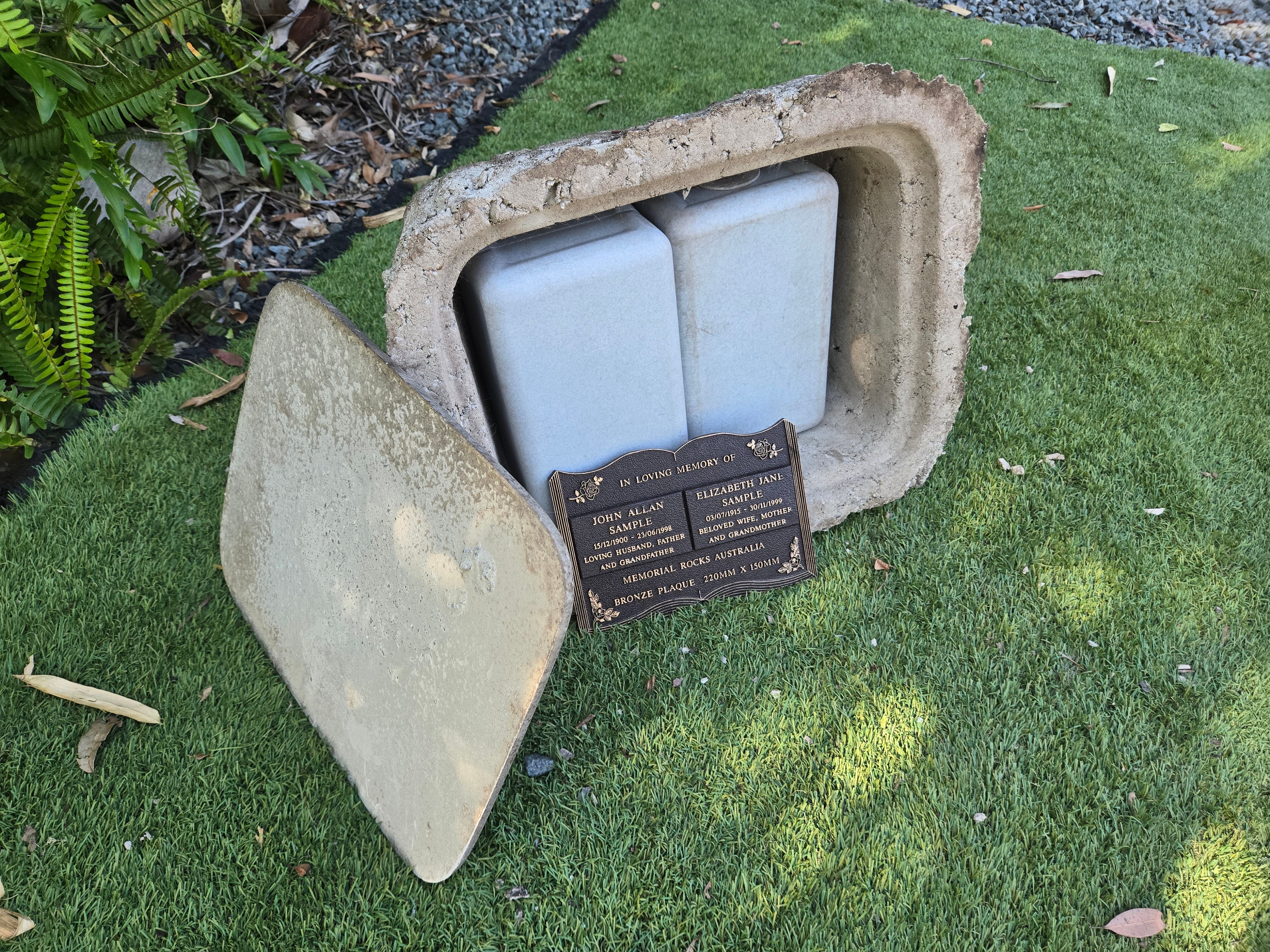 Memorial Rock Urn 2202 Large Double Natural Riversand