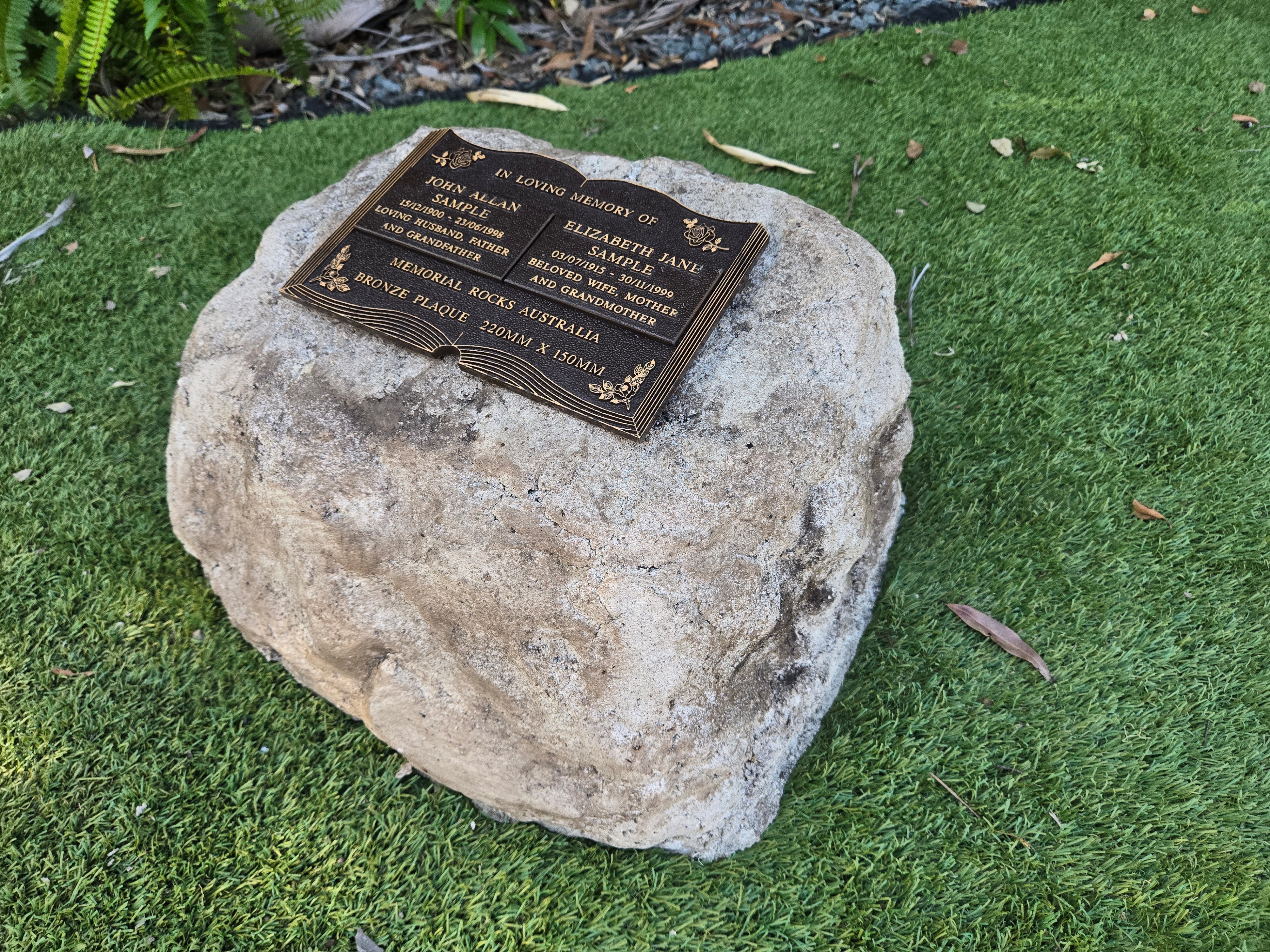 Memorial Rock Urn 2203 Large Double Natural Riversand