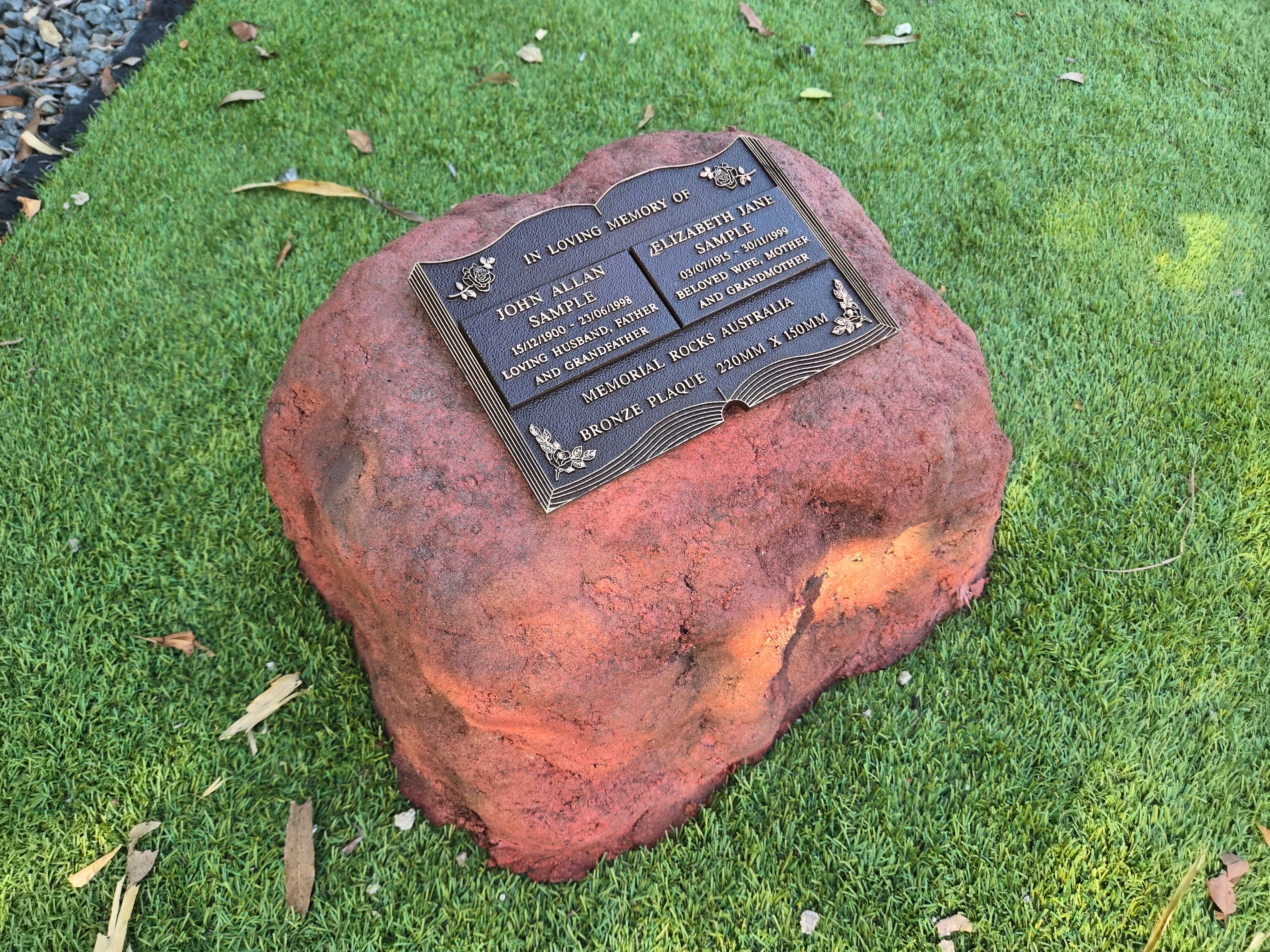 Memorial Rock Urn 2206 Large Double Red
