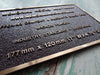 Quality Bronze Plaque Size 177mm x 120mm