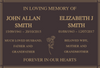 Quality Bronze Plaque Extra Design for Two Names 380mm x 280mm