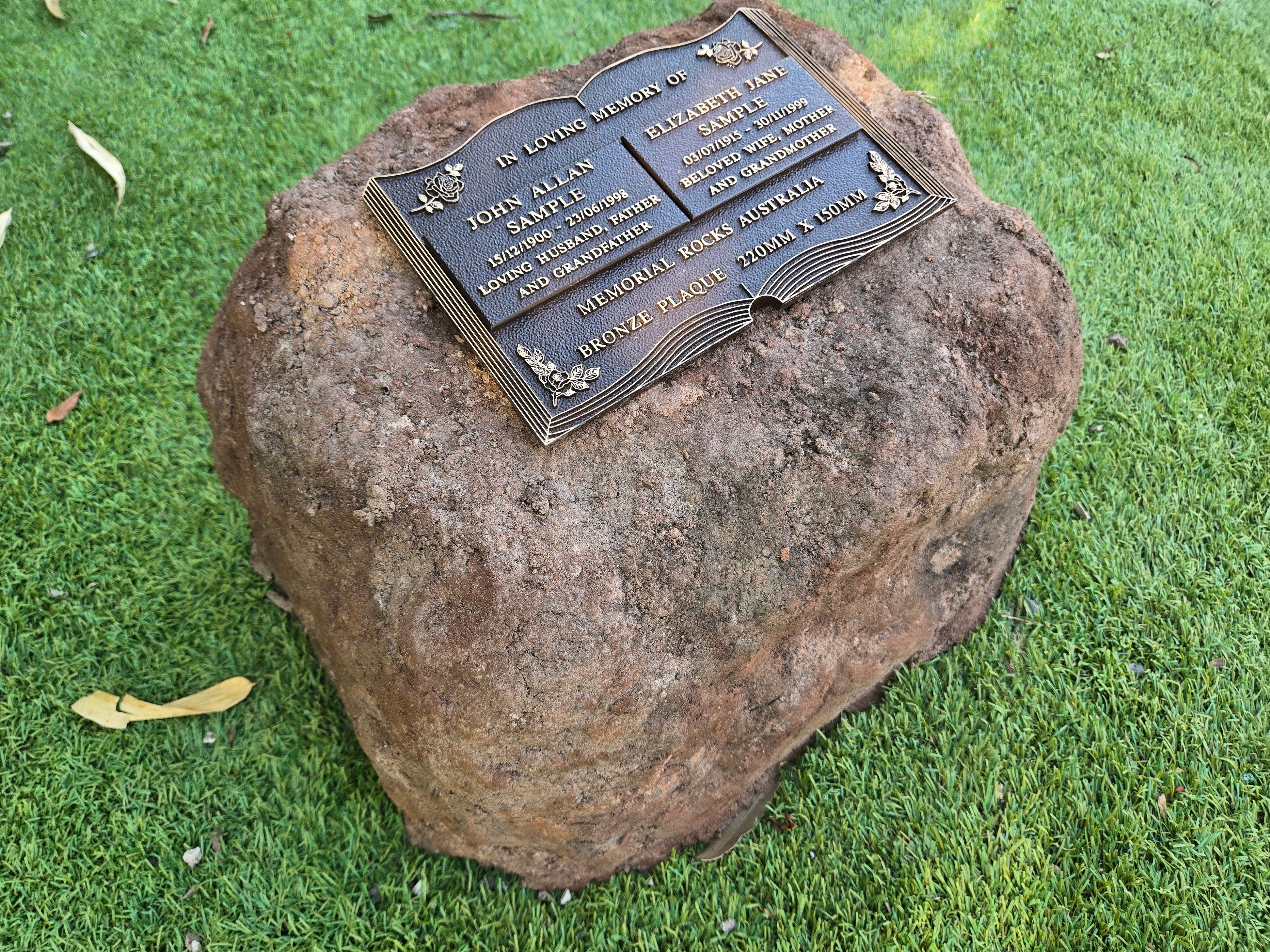 Memorial Rock Urn 2199 Large Double Brown