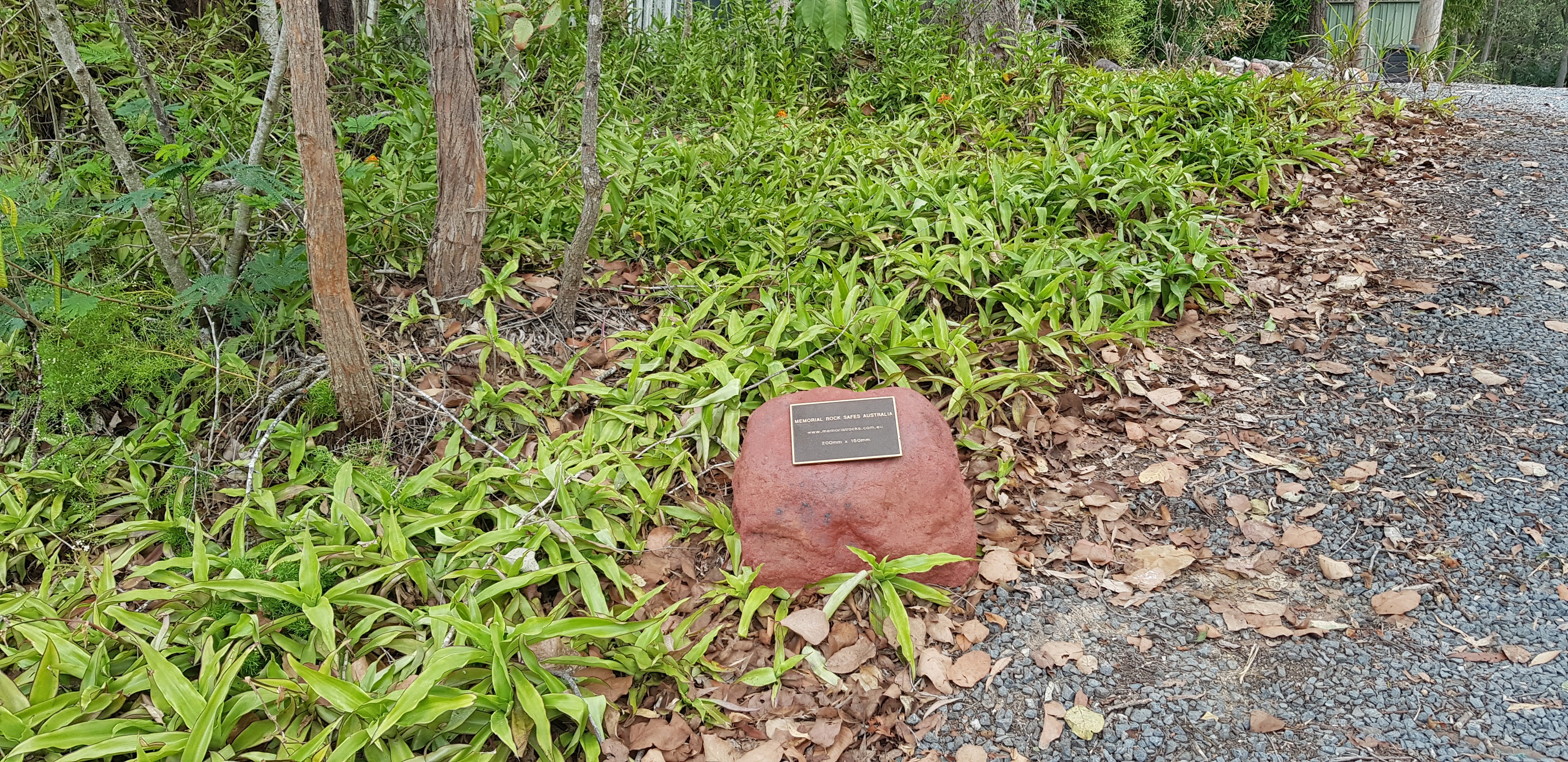 Large Double Memorial Rock Urn 1168  Red