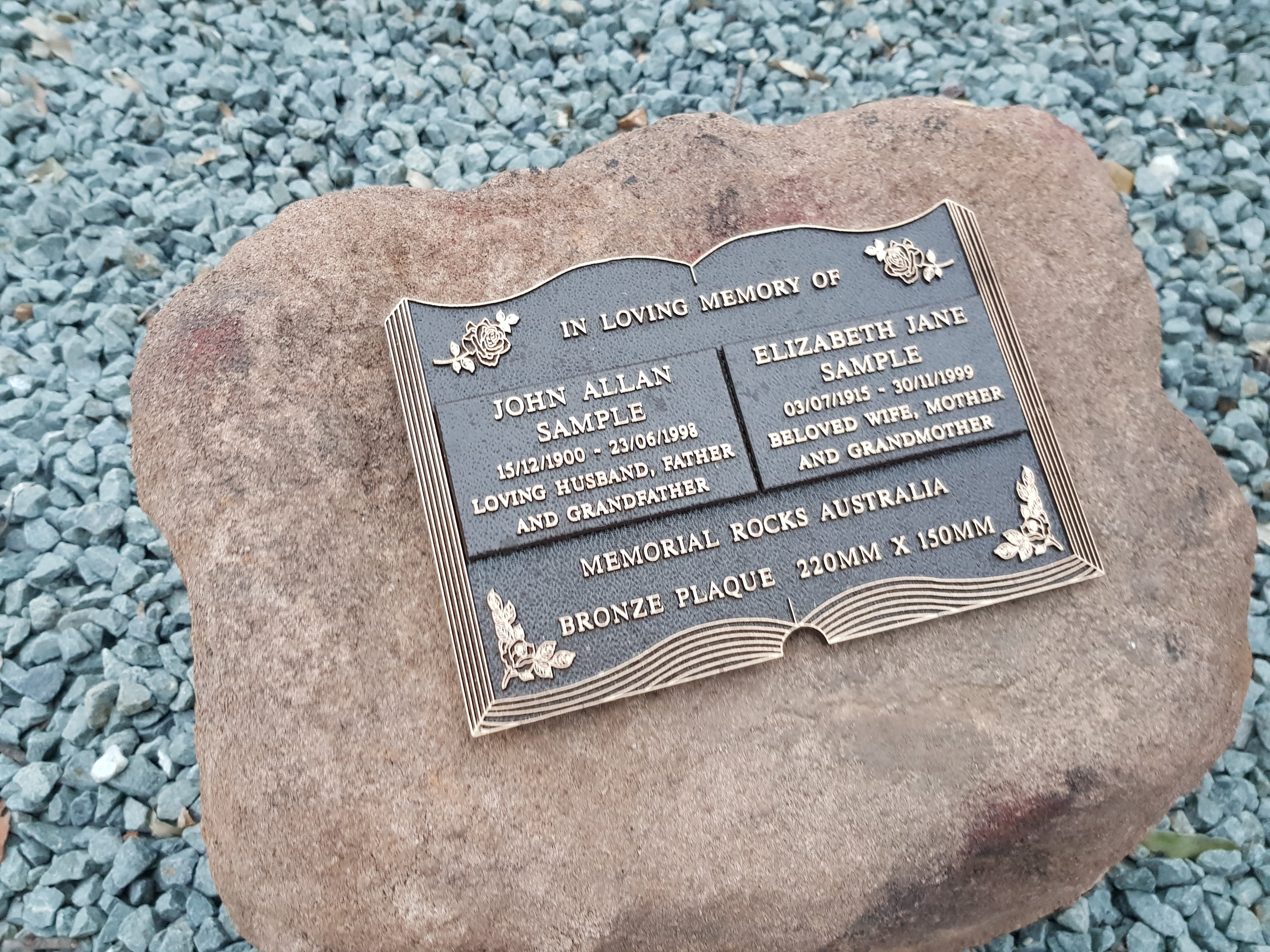 Memorial Rock Urn 1549 Large Double Brown