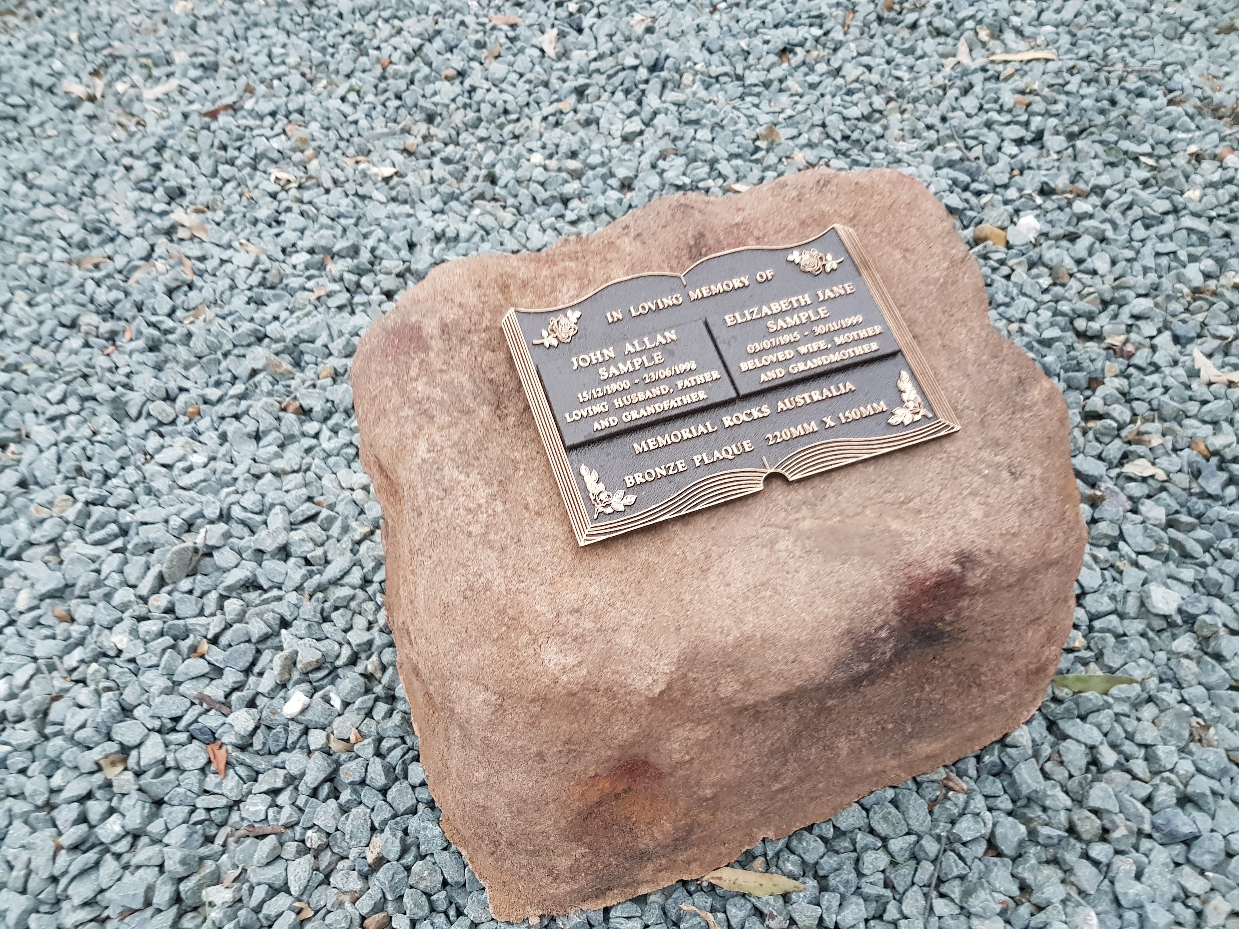 Memorial Rock Urn 1549 Large Double Brown