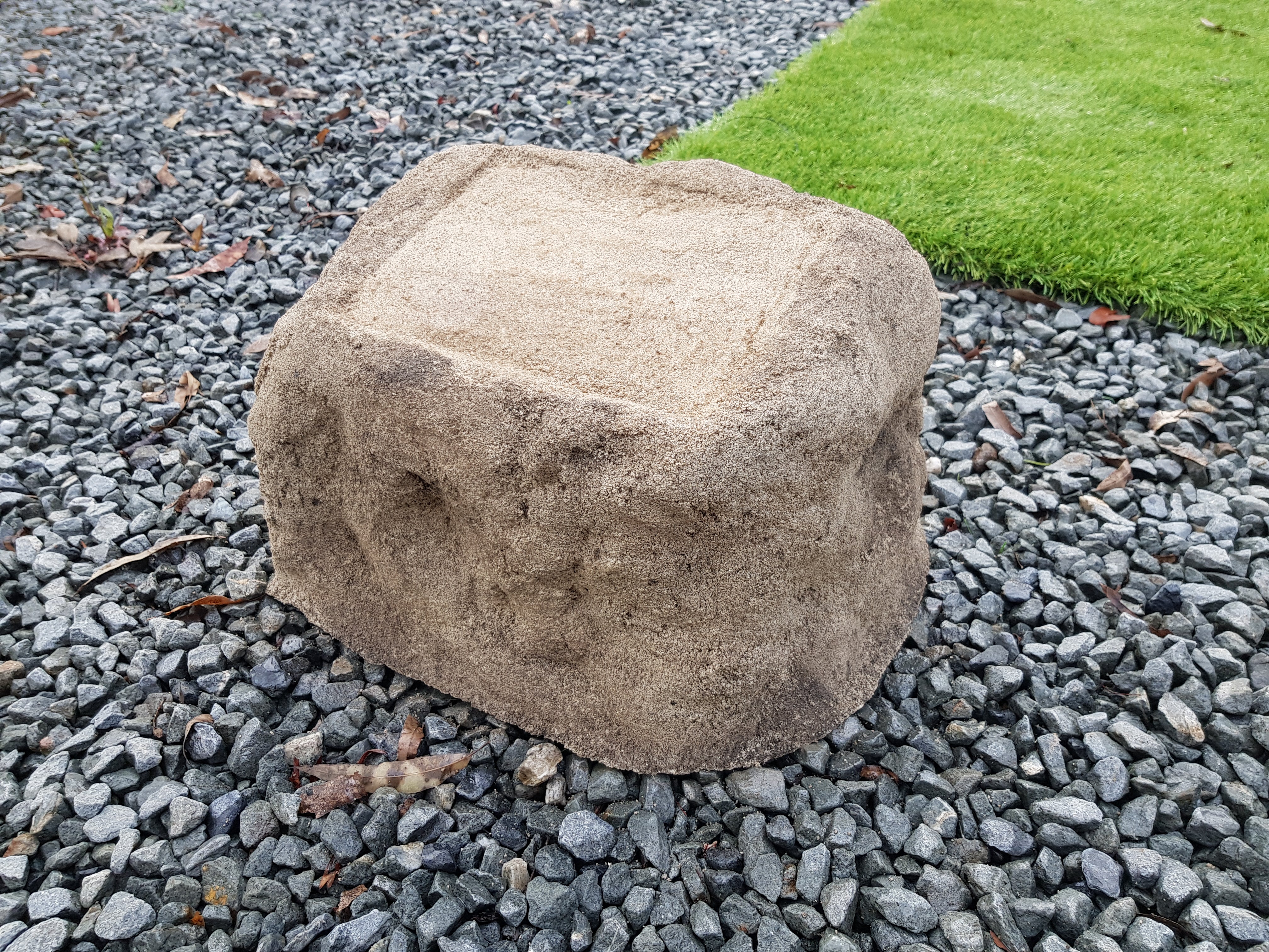 Memorial Rock Urn 1563  Regular. 200mm x150mm indent Novelty Natural Riversand