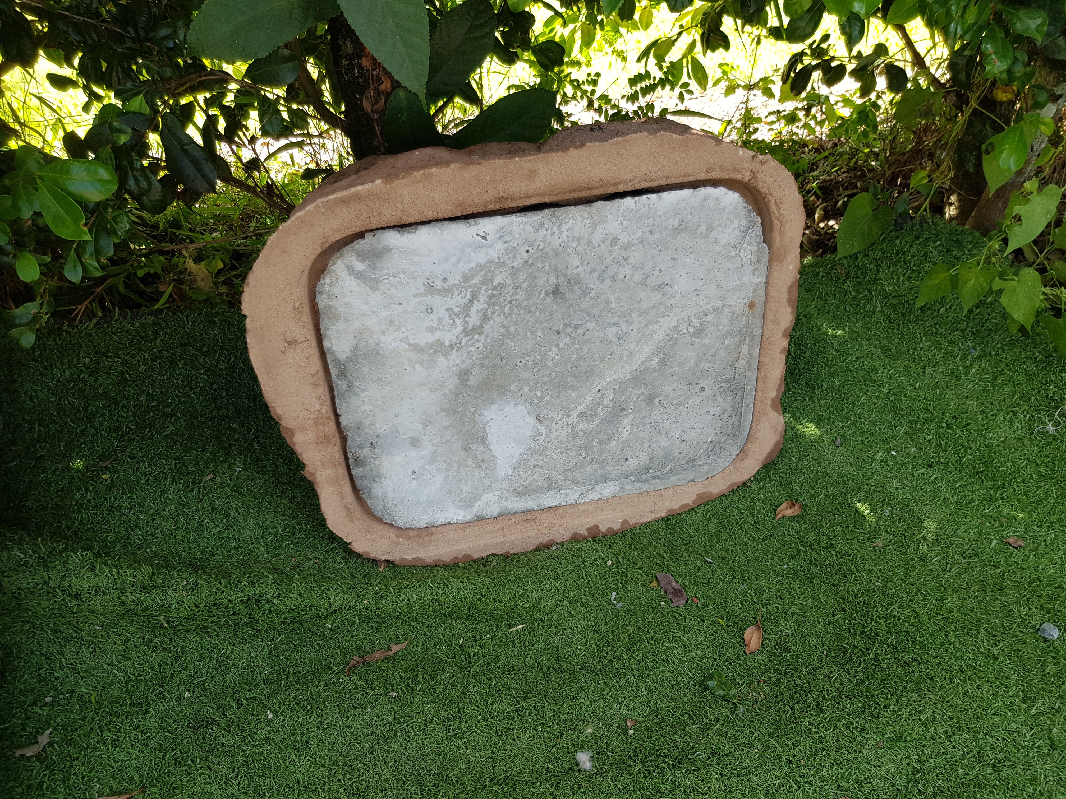 Memorial Rock Urn 1647 ( not suitable for a plaque ) Large Double Brown