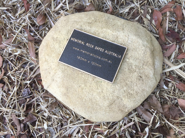 Paver - Memorial Paver Stone 732 (Not an Urn). Sandstone/ Gold. (plaque sold separately)