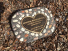 Novelty Memorial Paver Stone 787 (Not an Urn) Includes a quality 200mm x 148mm x 4.5mm Bronze Heart Plaque