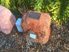 Memorial Rock Urn 807 Single Tall Novelty.( Optional glass window)  Outback Red Series